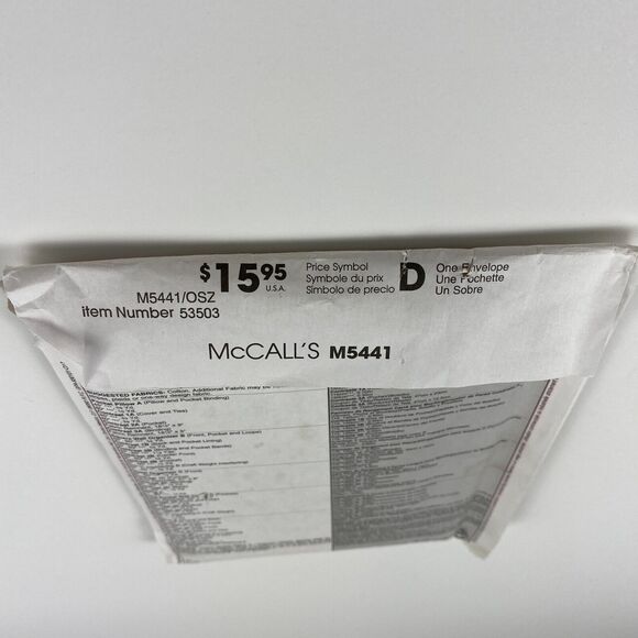 McCall's Crafts M5441 Apron Kitchen Essentials Sewing Pattern Organizer UNCUT FF - Picture 9 of 11